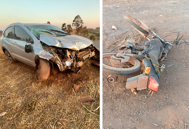 Veículos envolvidos no acidente - Foto: WhatsApp | Portal No Foco